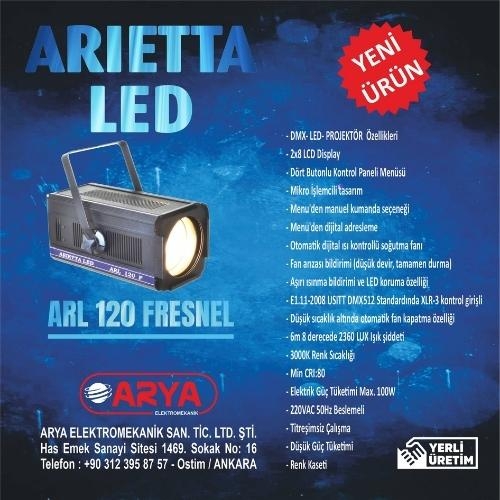 Arietta 120W LED Fresnel Spot Tiyatro Projektör